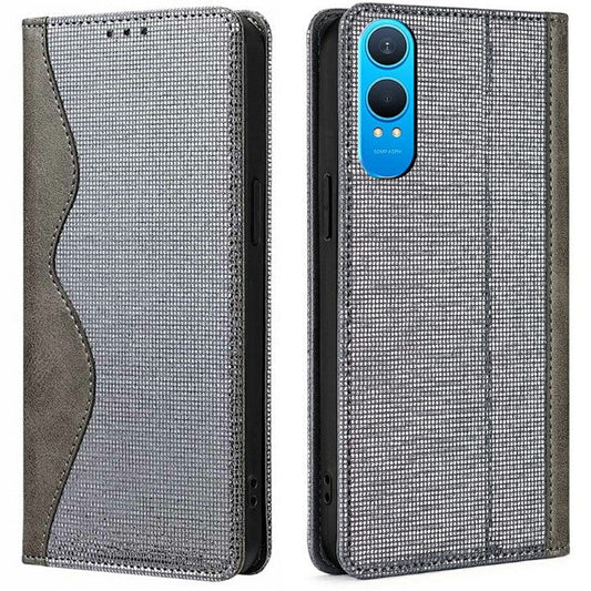 For OnePlus Nord CE4 Lite 5G Leather Case Wallet Stand Phone Cover with RFID Blocking - Grey