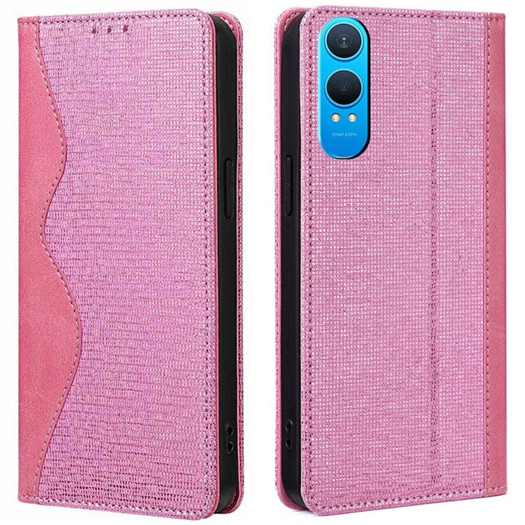 For OnePlus Nord CE4 Lite 5G Leather Case Wallet Stand Phone Cover with RFID Blocking - Pink