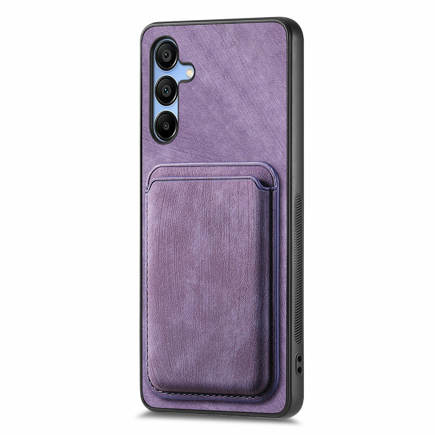 For Samsung Galaxy A16 4G / 5G Case Leather+TPU Retro Phone Cover with Detachable Card Slot - Purple