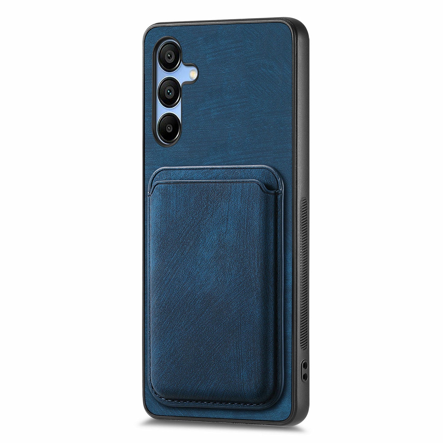 For Samsung Galaxy A16 4G / 5G Case Leather+TPU Retro Phone Cover with Detachable Card Slot - Blue