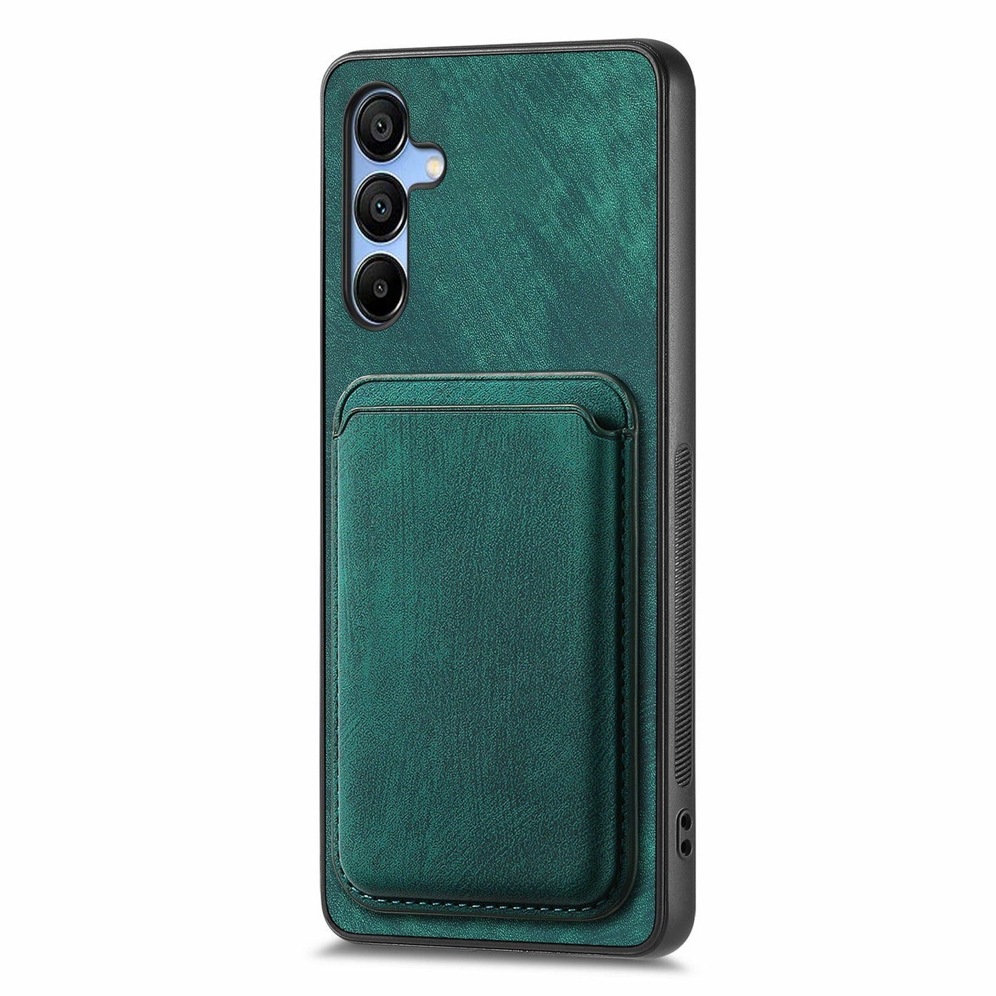 For Samsung Galaxy A16 4G / 5G Case Leather+TPU Retro Phone Cover with Detachable Card Slot - Green