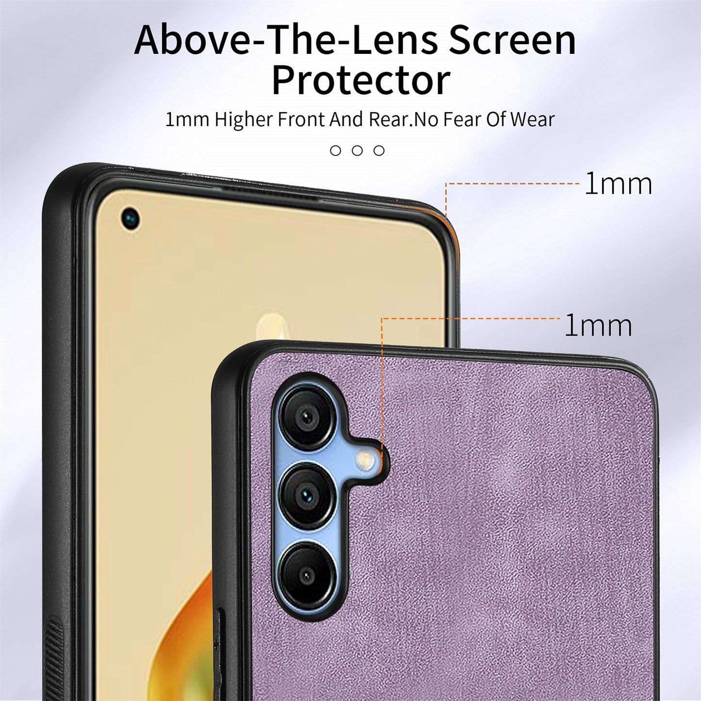 For Samsung Galaxy A16 4G / 5G Case Kickstand Leather+TPU Non-Slip Protective Cover Card Slots - Purple