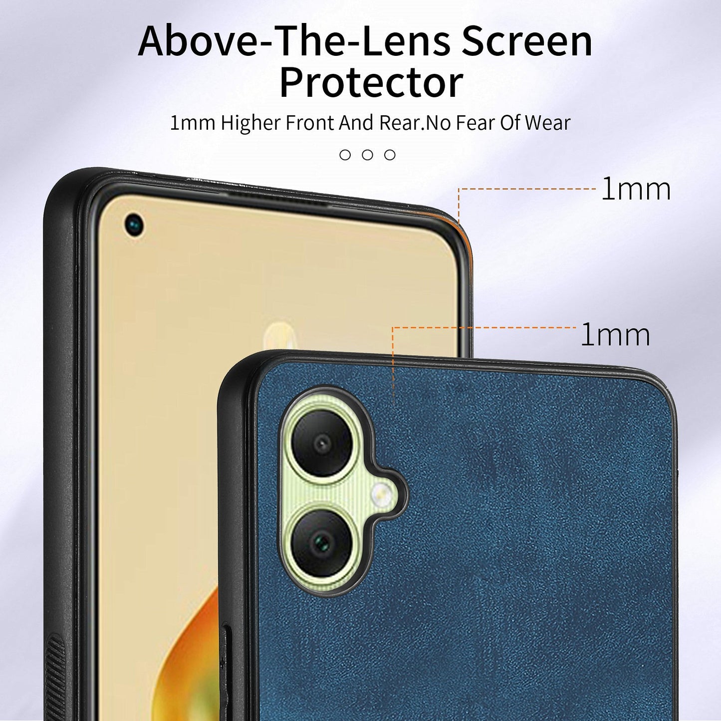For Samsung Galaxy A06 Case Kickstand Leather+TPU Non-Slip Protective Cover Card Slots - Blue