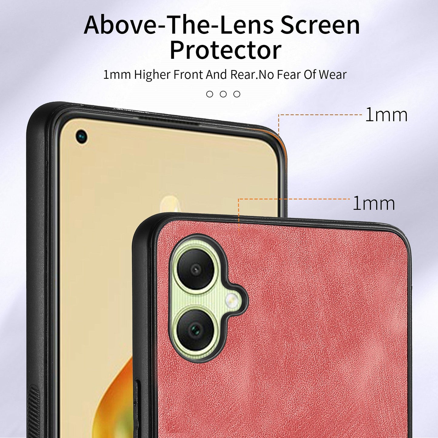 For Samsung Galaxy A06 Case Kickstand Leather+TPU Non-Slip Protective Cover Card Slots - Pink