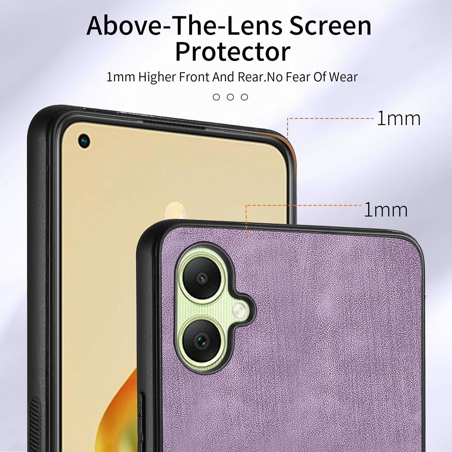 For Samsung Galaxy A06 Case Kickstand Leather+TPU Non-Slip Protective Cover Card Slots - Purple