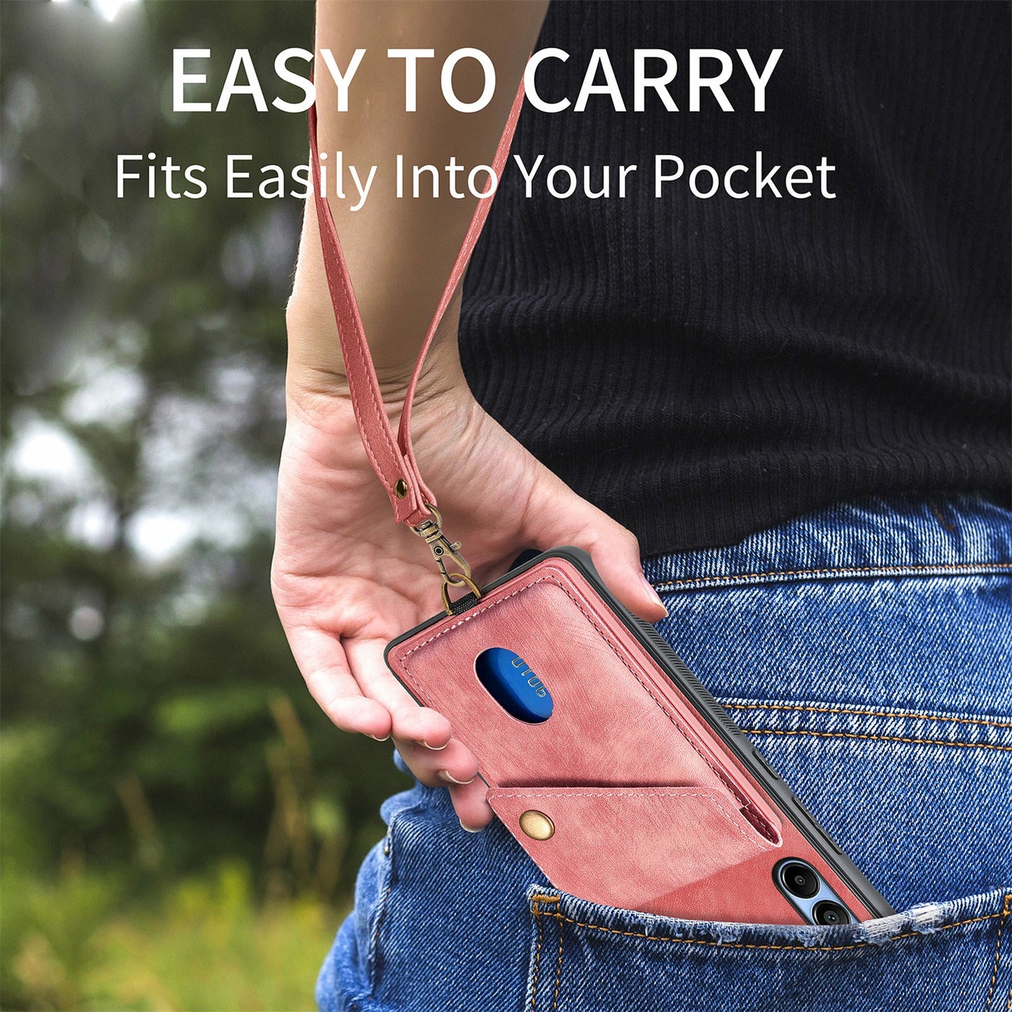 For Samsung Galaxy A16 4G / 5G Case with Card Slot Kickstand Leather TPU Phone Cover - Pink