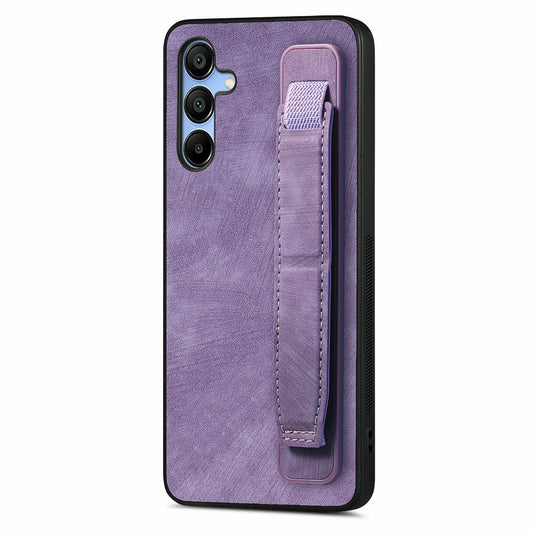 For Samsung Galaxy A16 4G / 5G Case Wristband Leather + TPU Phone Cover - Purple