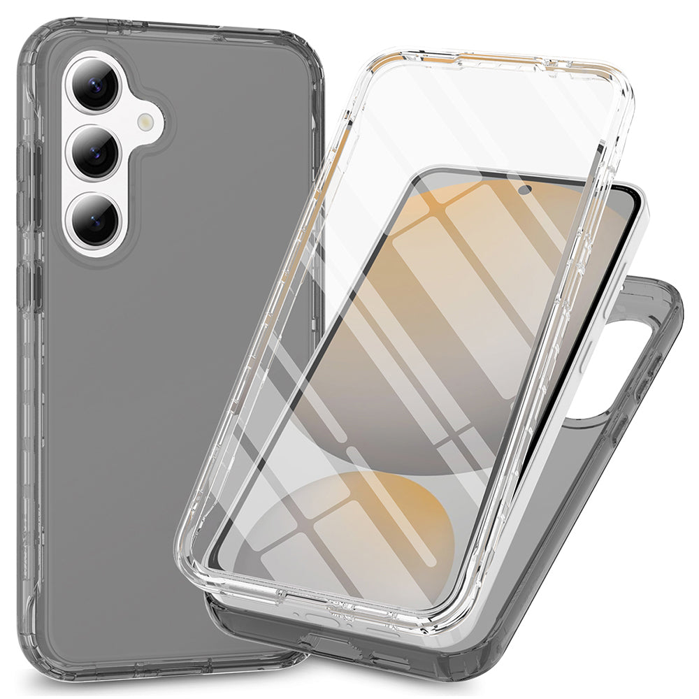 For Samsung Galaxy A16 5G / 4G Case PC+TPU Phone Cover with Clear PET Screen Film - Black