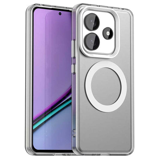 Candy Series For Xiaomi Redmi Note 14 5G Case Compatible with MagSafe PC+TPU+PET Anti-Drop Phone Cover - White