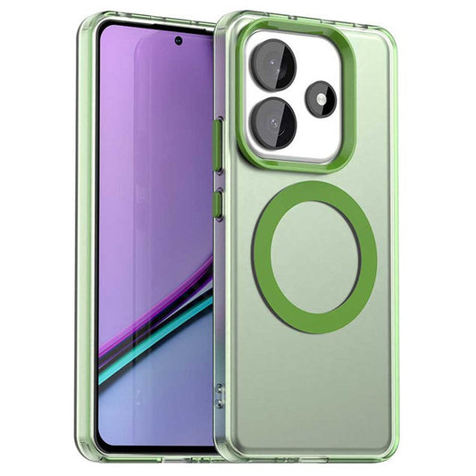Candy Series For Xiaomi Redmi Note 14 5G Case Compatible with MagSafe PC+TPU+PET Anti-Drop Phone Cover - Green