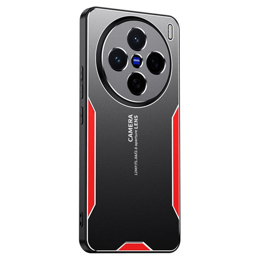 For vivo X200 5G Phone Case Aluminium Alloy TPU PC Back Cover - Red