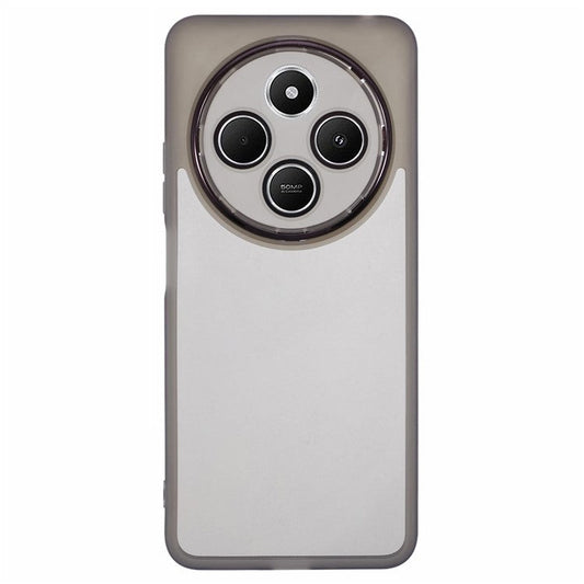 TPU Case For Xiaomi Redmi 14C 4G / 14R 5G / Poco C75 4G Electroplated Camera Frame Phone Cover - Transparent Black