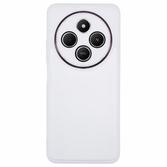 TPU Case For Xiaomi Redmi 14C 4G / 14R 5G / Poco C75 4G Electroplated Camera Frame Phone Cover - Transparent White
