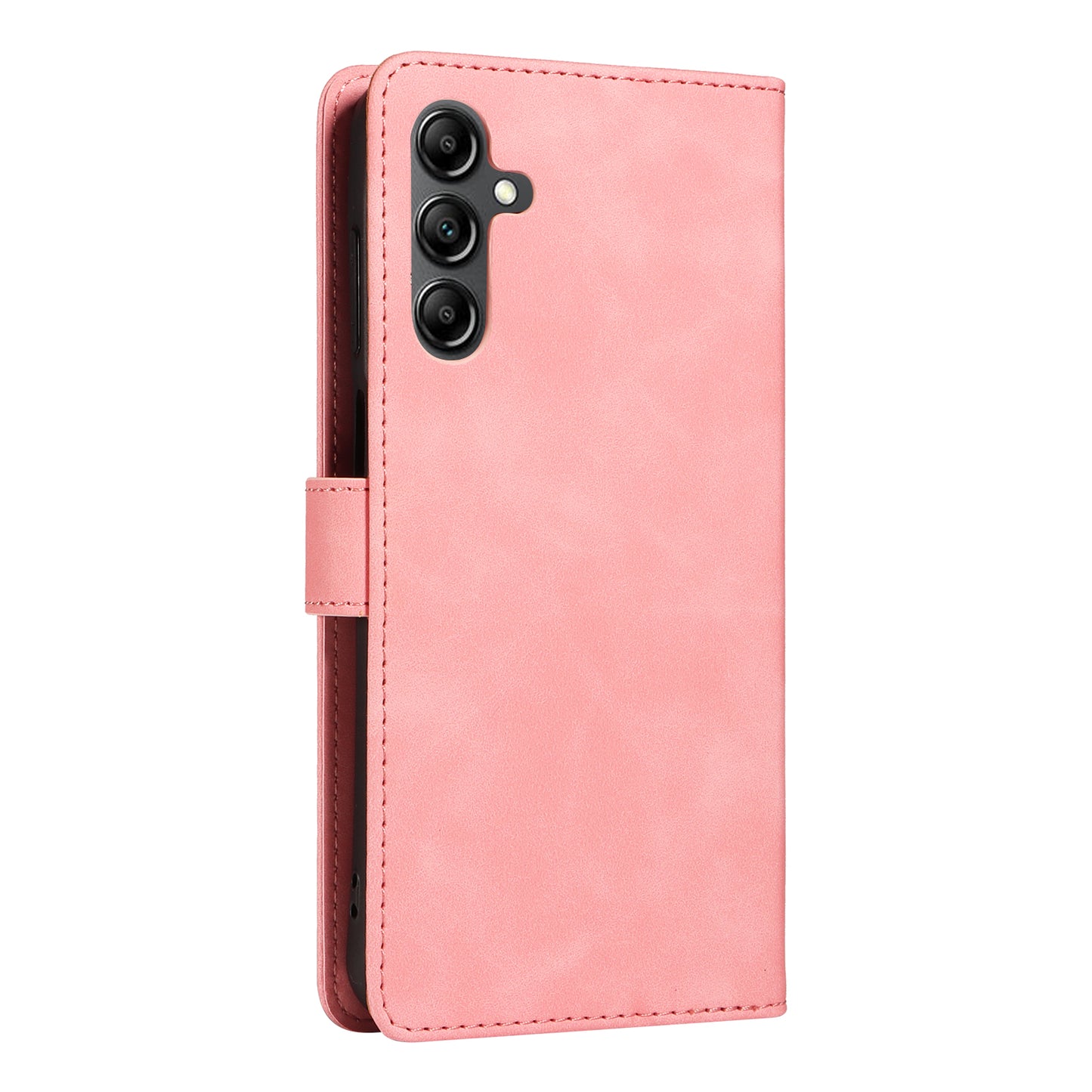 For Samsung Galaxy A16 5G / 4G Case with Thickened Strap RFID Blocking Wallet Stand Leather Flip Phone Cover - Pink