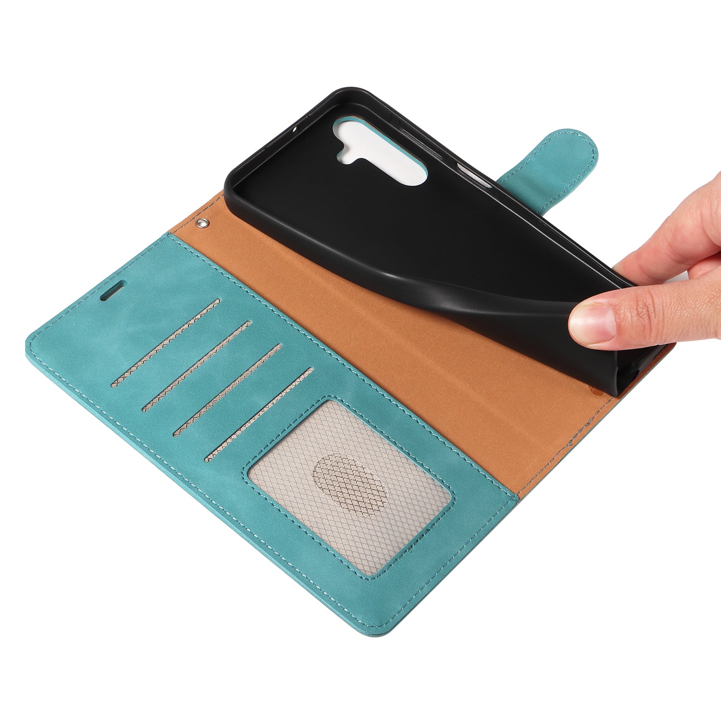 For Samsung Galaxy A16 5G / 4G Case with Thickened Strap RFID Blocking Wallet Stand Leather Flip Phone Cover - Green