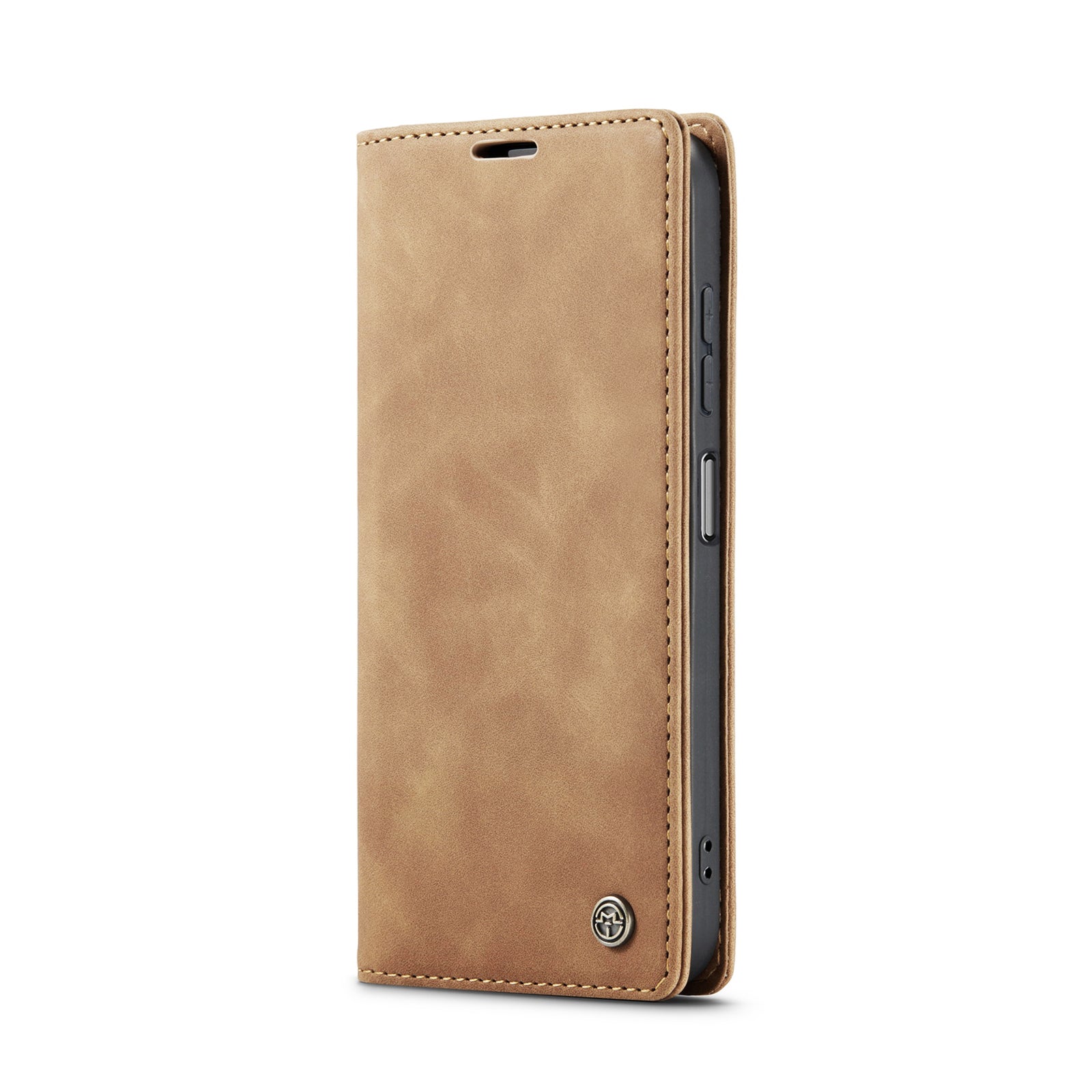 For Samsung Galaxy A06 Case CASEME 013 Series Card Holder Stand Leather Phone Cover - Brown