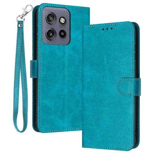 For Motorola Edge 50 Neo 5G / Moto S50 5G / Thinkphone 25 5G Case Flip Stand PU Leather Wallet Phone Cover Calf Texture - Green
