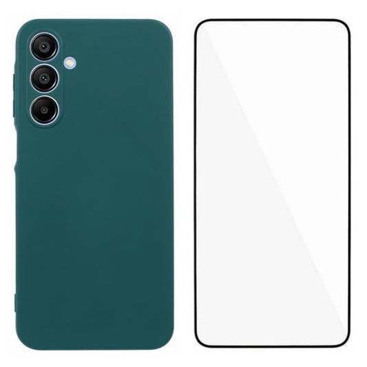 WANLONFENG RB2 Series for Samsung Galaxy A16 4G / 5G Case TPU Phone Cover with Screen Protector - Army Green