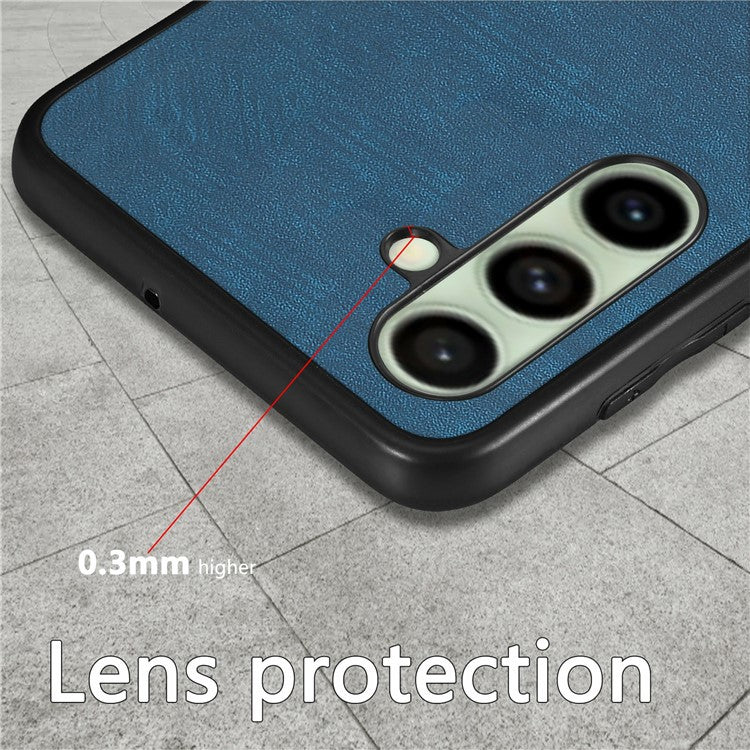 For Samsung Galaxy S24 FE Case Retro Leather + TPU Shockproof Protective Phone Cover - Brown