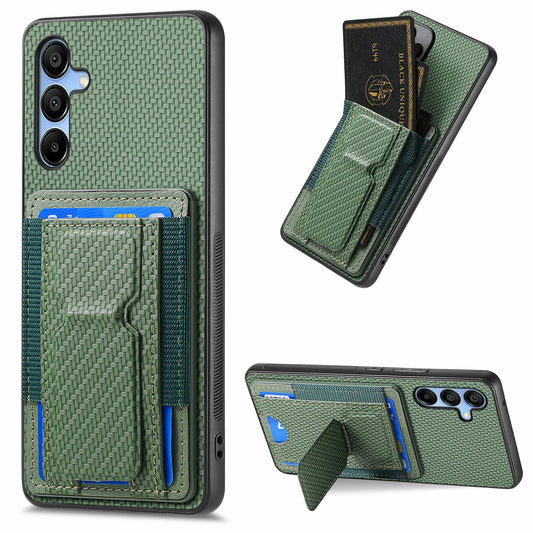 For Samsung Galaxy A16 4G / 5G Case Kickstand Card Holder Leather Back Cover - Green