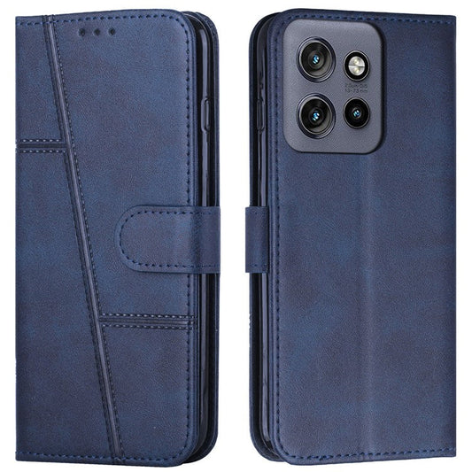 For Motorola Edge 50 Neo 5G / Moto S50 5G / Thinkphone 25 5G Case Stand Flip Protective Leather Phone Cover - Sapphire
