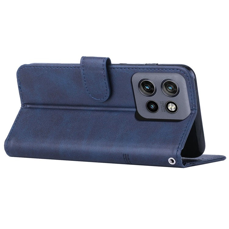 For Motorola Edge 50 Neo 5G / Moto S50 5G / Thinkphone 25 5G Case Stand Flip Protective Leather Phone Cover - Sapphire