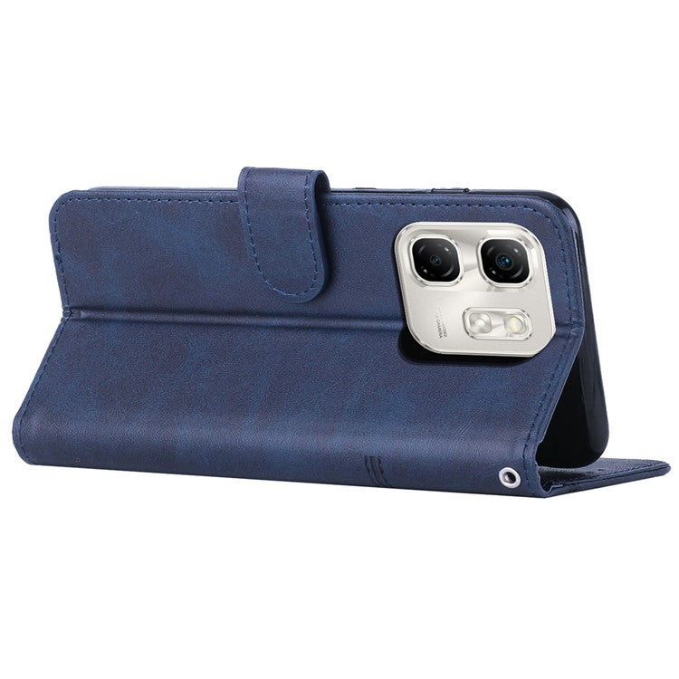 For Infinix Hot 50i 4G / Smart 9 4G Case Stand Flip Protective Leather Phone Cover - Sapphire