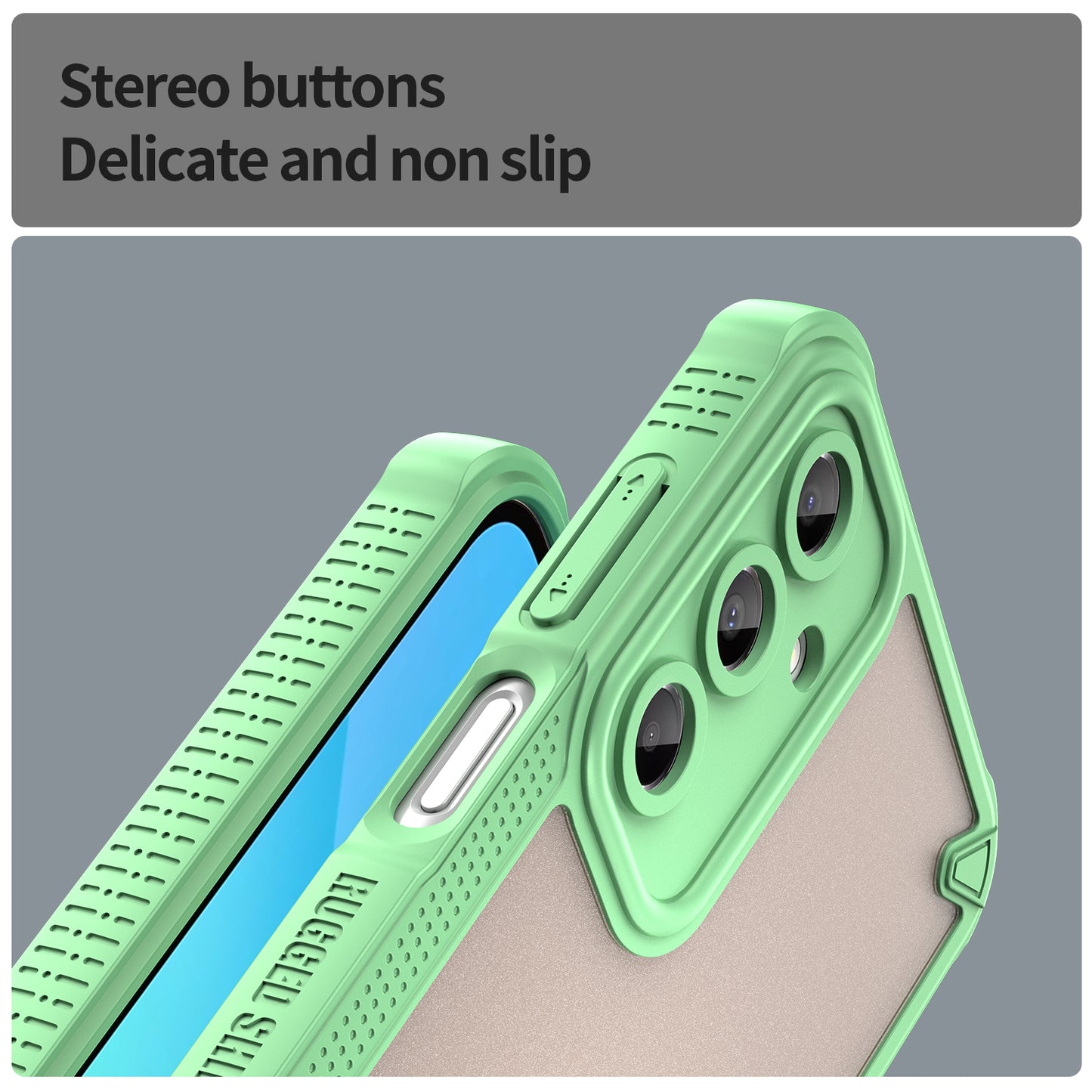 Armor Series For Samsung Galaxy A16 5G / 4G Case PC+TPU Semi-Transparent Frosted Finish Protective Phone Cover - Green