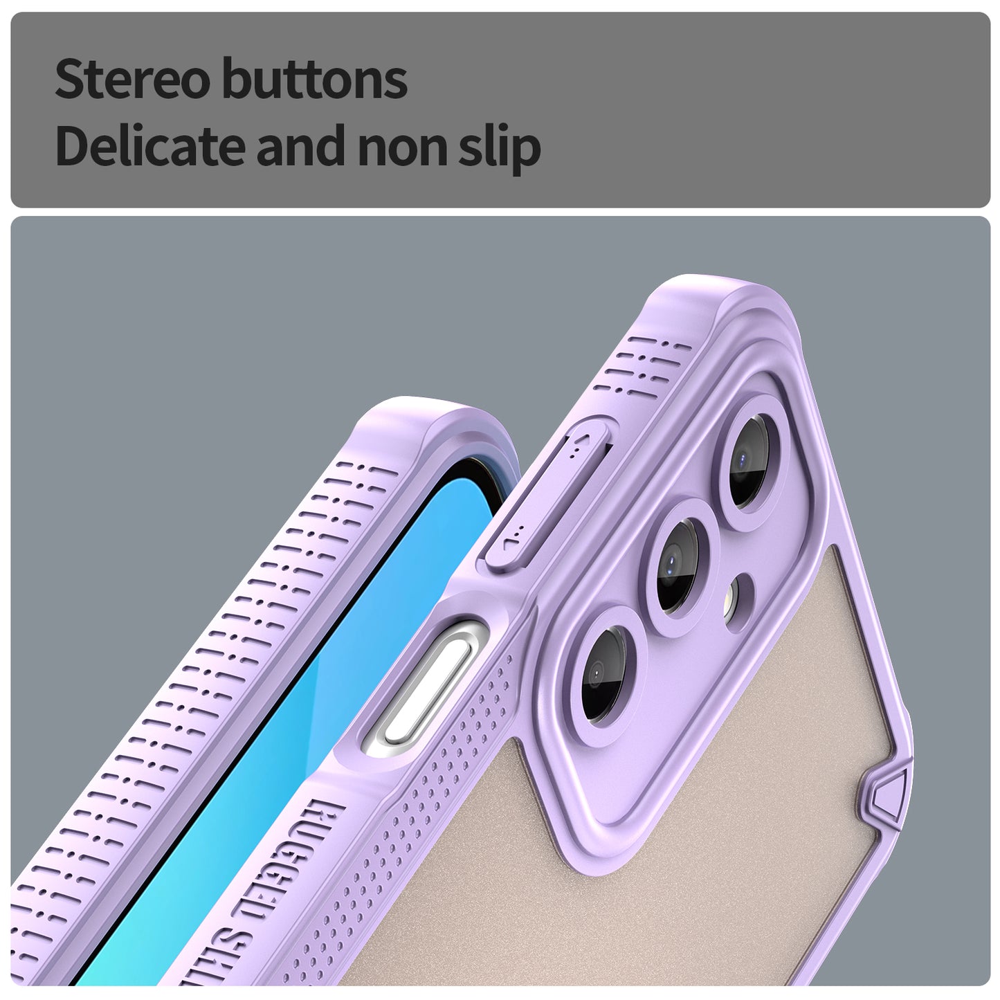 Armor Series For Samsung Galaxy A16 5G / 4G Case PC+TPU Semi-Transparent Frosted Finish Protective Phone Cover - Purple