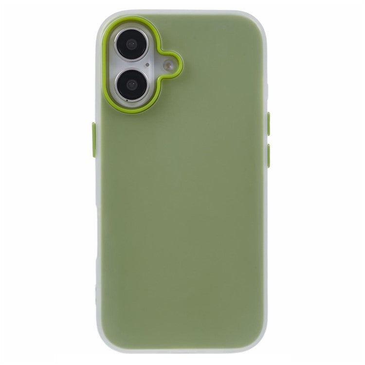 For iPhone 16 Case Detachable TPU Shockproof Phone Cover - Green