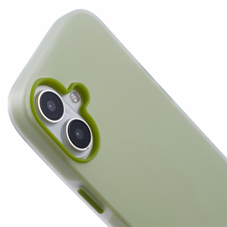 For iPhone 16 Case Detachable TPU Shockproof Phone Cover - Green