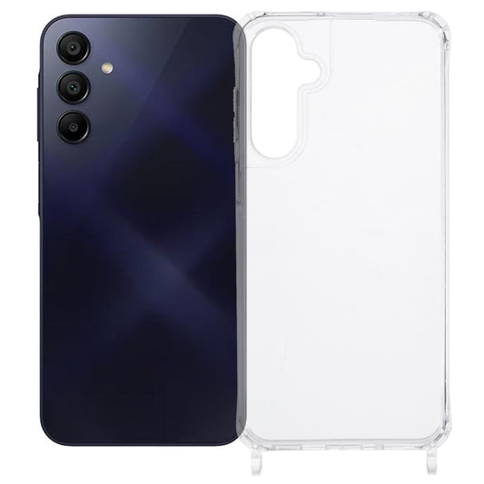 For Samsung Galaxy A16 4G / 5G Case PC+TPU 1.5mm Clear Phone Cover with Lanyard Holes