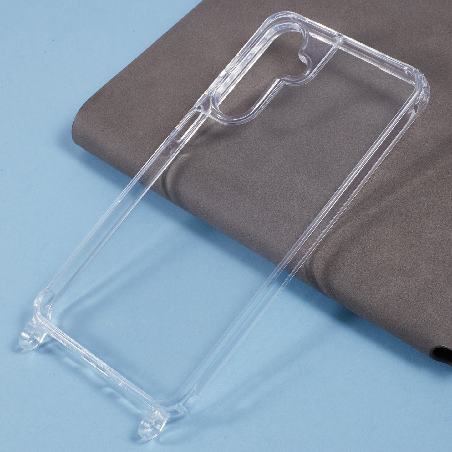 For Samsung Galaxy A16 4G / 5G Case PC+TPU 1.5mm Clear Phone Cover with Lanyard Holes