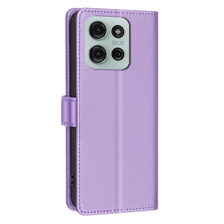 BINFEN COLOR BF32 For Motorola Moto G75 5G Leather Case Wallet RFID Blocking Phone Cover - Purple