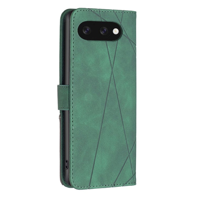 BINFEN COLOR BF05 For Google Pixel 9a Case Leather Phone Cover Wallet Stand - Green