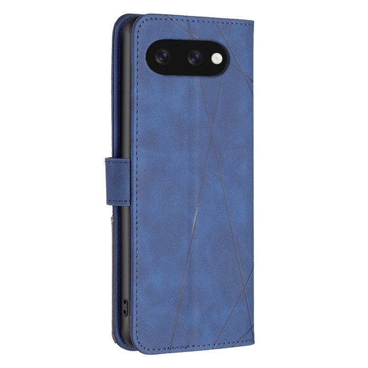 BINFEN COLOR BF05 For Google Pixel 9a Case Leather Phone Cover Wallet Stand - Blue