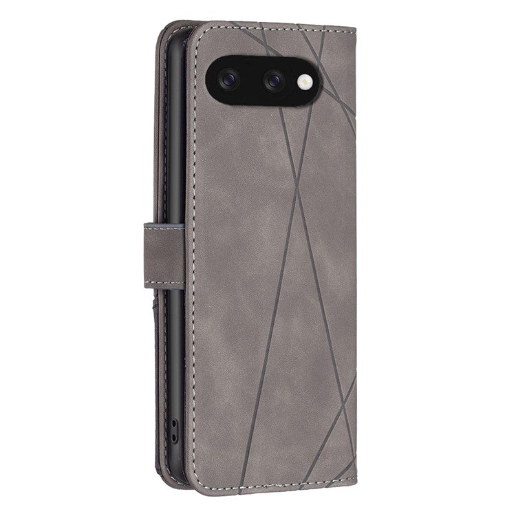 BINFEN COLOR BF05 For Google Pixel 9a Case Leather Phone Cover Wallet Stand - Grey