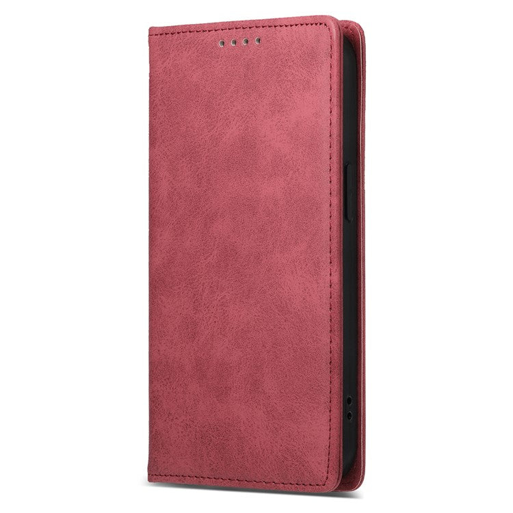 DF-05 For Xiaomi Redmi Note 14 5G / 14 4G Wallet Case RFID Blocking PU Leather Phone Cover - Red