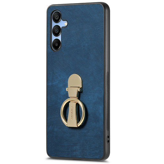 CASENEO D22 For Samsung Galaxy A16 4G / 5G Case Folding Kickstand Retro Leather Back Phone Cover - Blue