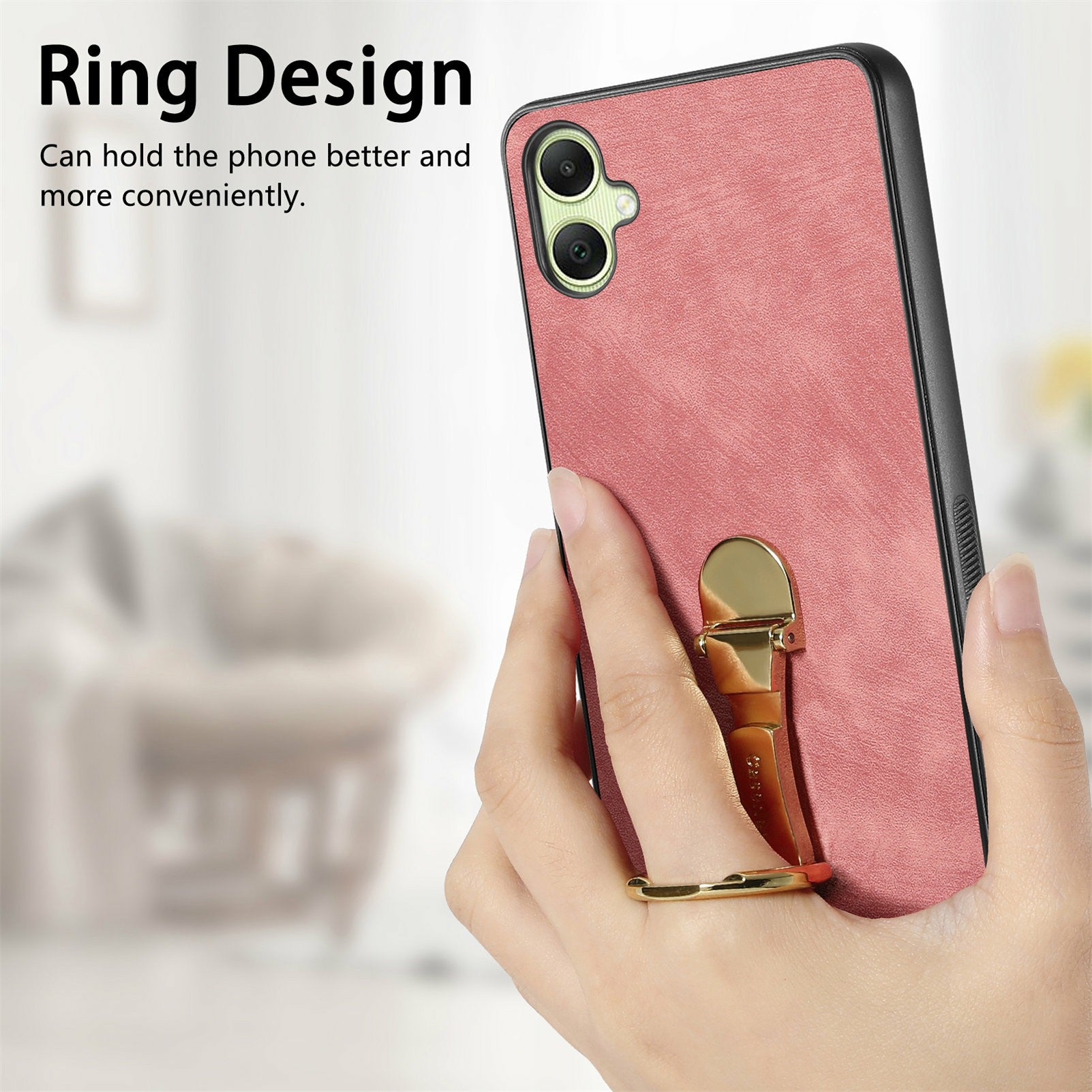 CASENEO D22 For Samsung Galaxy A06 Case Folding Kickstand Retro Leather Back Phone Cover - Brown