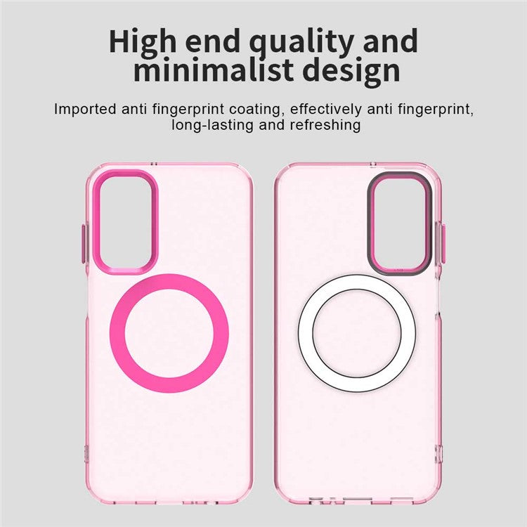 For Samsung Galaxy M15 5G / F15 5G Case Compatible with MagSafe PC+TPU+PET Anti-Drop Phone Cover - Red