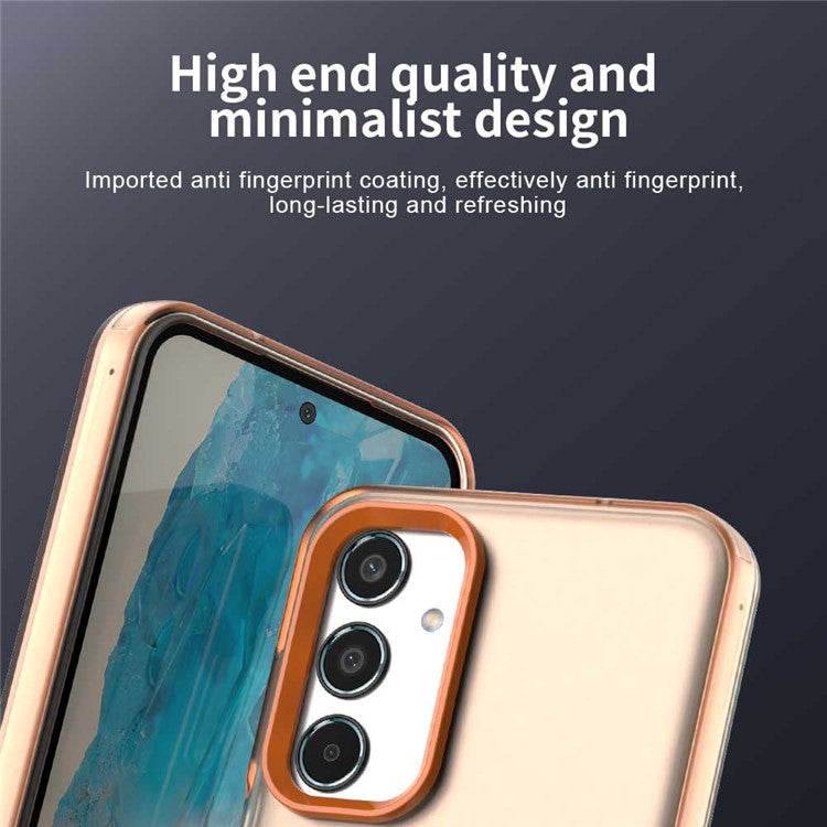 For Samsung Galaxy M35 5G Case Compatible with MagSafe PC+TPU+PET Anti-Drop Phone Cover - Orange