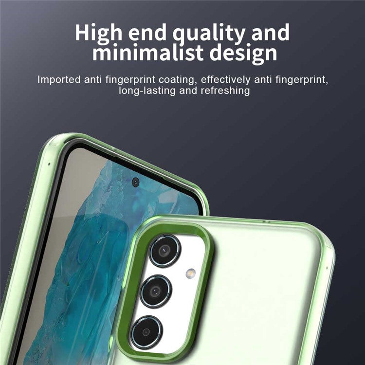 For Samsung Galaxy M35 5G Case Compatible with MagSafe PC+TPU+PET Anti-Drop Phone Cover - Green