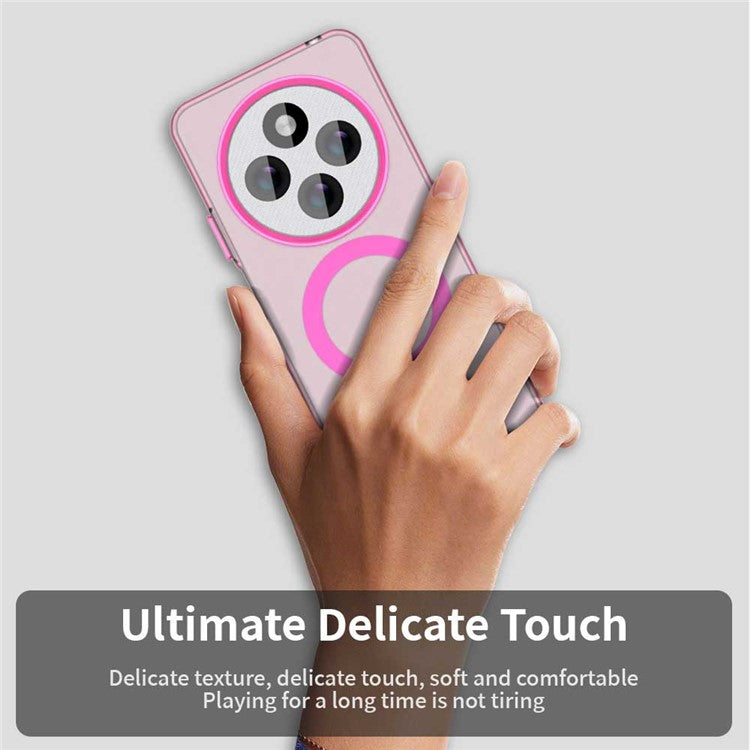 For Xiaomi Poco C75 4G / Redmi 14R 5G / 14C 4G Case Compatible with MagSafe PC+TPU+PET Anti-Drop Phone Cover - Red