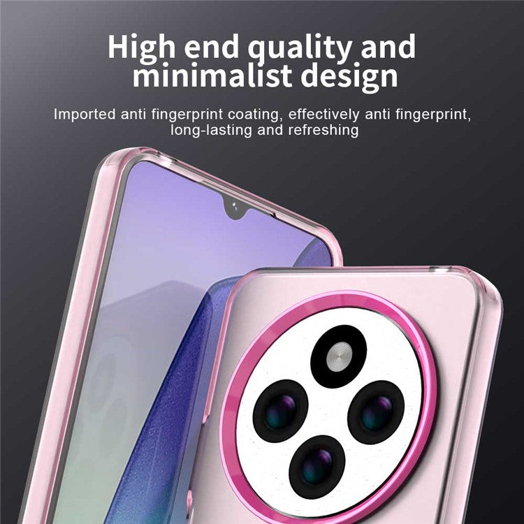 For Xiaomi Poco C75 4G / Redmi 14R 5G / 14C 4G Case Compatible with MagSafe PC+TPU+PET Anti-Drop Phone Cover - Red