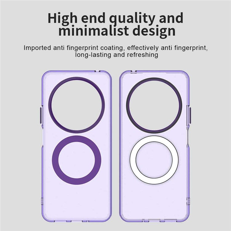 For Xiaomi Poco C75 4G / Redmi 14R 5G / 14C 4G Case Compatible with MagSafe PC+TPU+PET Anti-Drop Phone Cover - Purple