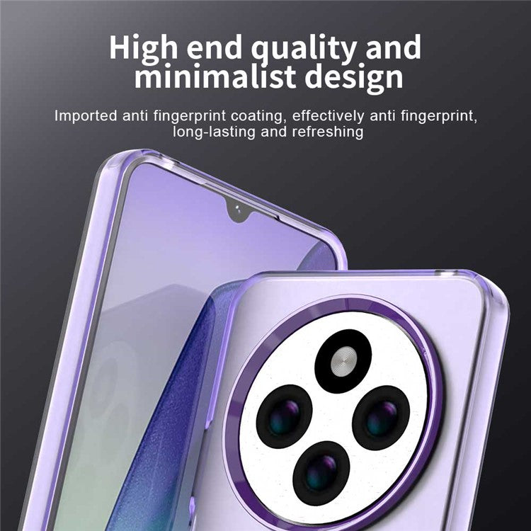 For Xiaomi Poco C75 4G / Redmi 14R 5G / 14C 4G Case Compatible with MagSafe PC+TPU+PET Anti-Drop Phone Cover - Purple
