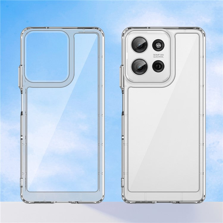 For Motorola Moto G75 5G Case TPU+Acrylic Protective Clear Phone Cover - Transparent