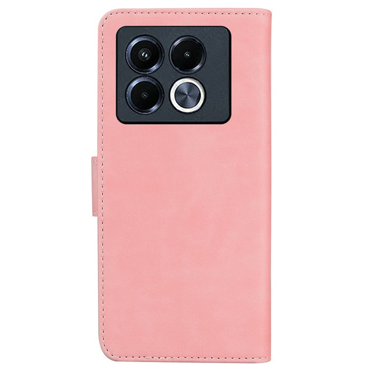 For Infinix Note 40 5G Case Solid Color Leather Wallet Phone Cover - Pink