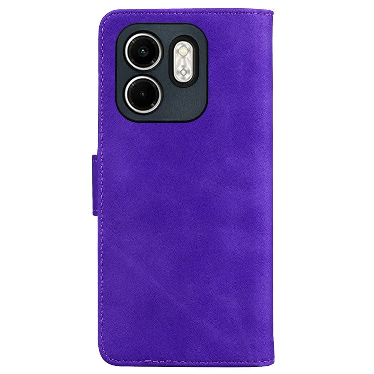 For Infinix Hot 50i 4G  /  Smart 9 4G Case Solid Color Leather Wallet Phone Cover - Purple
